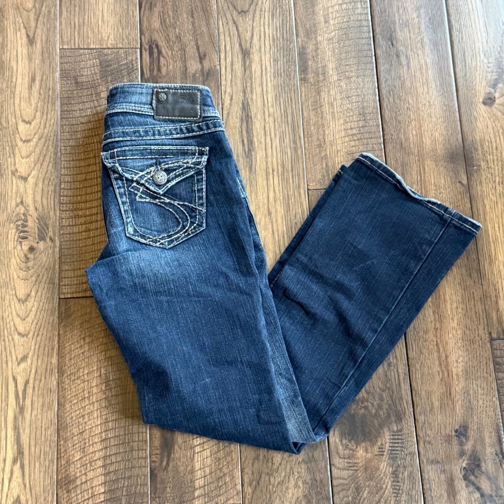 Silver Jeans Co Suki Surplus Dark Wash Bootcut Jeans W27 L30 L9306SAF446